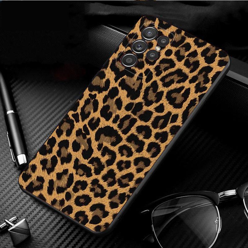 Phone Case for Samsung S26 S25 S24 S23 S22 Ultra S23 S22 S25 Plus S24 FE S26Edge Pink Leopard Print Case
