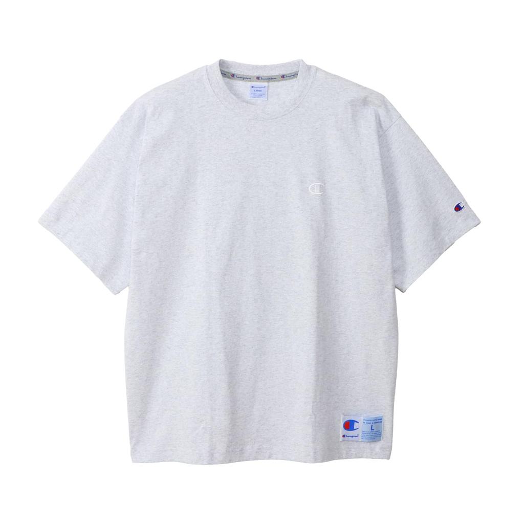 Champion Short Sleeve Logo Relaxed Garment Action T-Shirt, 100% Cotton, USA, Single-Point Embroidery, Fit, Wash, Style, C3-V331-060-XL