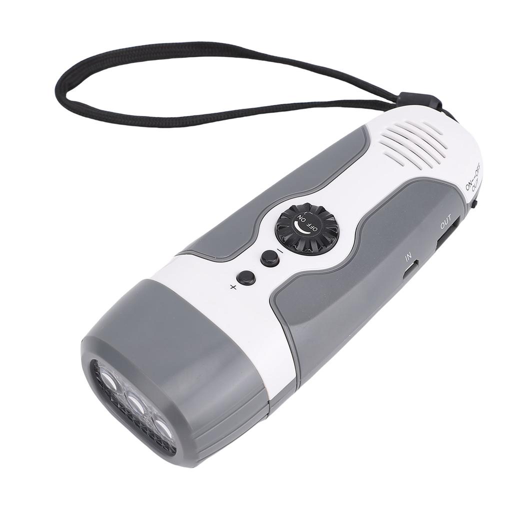 AM FM Radio Portable Hand Crank Radio with Flashlight SOS Alarm Power Bank for Outdoor Emergency