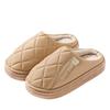 PU Leather Cotton Slippers Waterproof, Non-slip, Warm and Wear-resistant Thick-soled Cotton Tow Couple Home Indoor Velvet Cotton Shoes