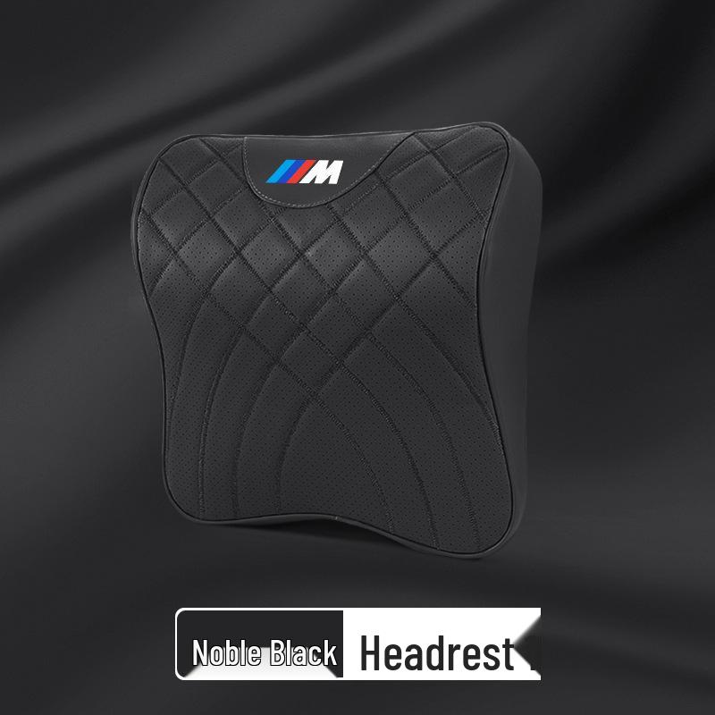 BMW Series Headrest & Lumbar Pillow: Compatible with 1, 3, 5, 7 Series and X1-X6 models for Neck Support and Comfort.