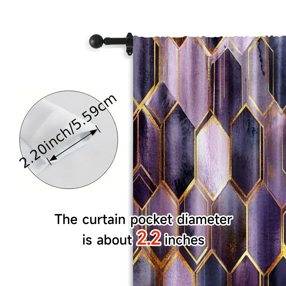 2pcs, Curtains&Window Treatment  Print Vintage Light Filtering Curtain Panels With Rose Colorful Geometric Polyester Woven