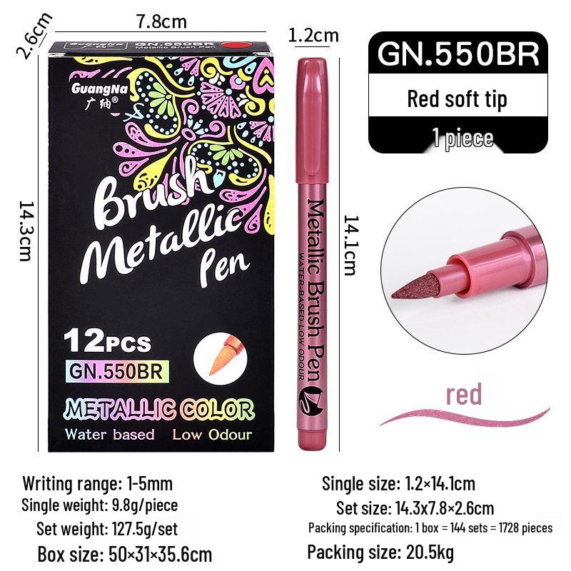 Metallic Color Craft & Graffiti Soft Tip Pen - 550B Signature & Sealing Wax DIY Marker
