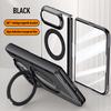For iPhone Duo iPhone 18 Fold Case With Luxury Electroplating Hinge for Magsafe Magnetic Tempered Film Protection Cover Funda