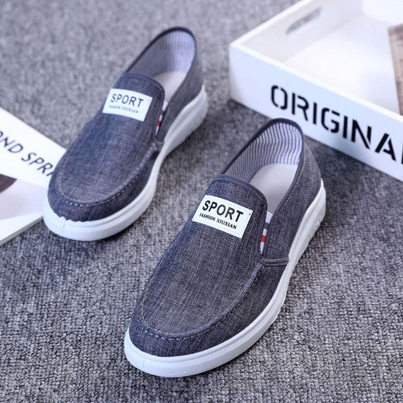 Scarpe da uomo in tela Old Beijing, antiscivolo, resistenti all'usura, in denim, basse, da uomo