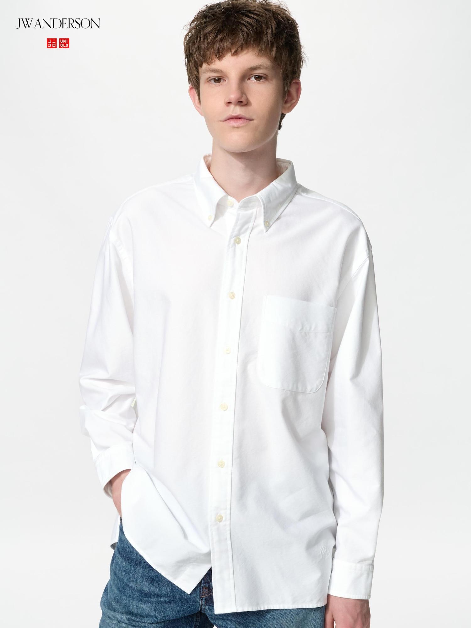 Uniqlo Япония Оксфордская оверсайз рубашка 00 WHITE/XS