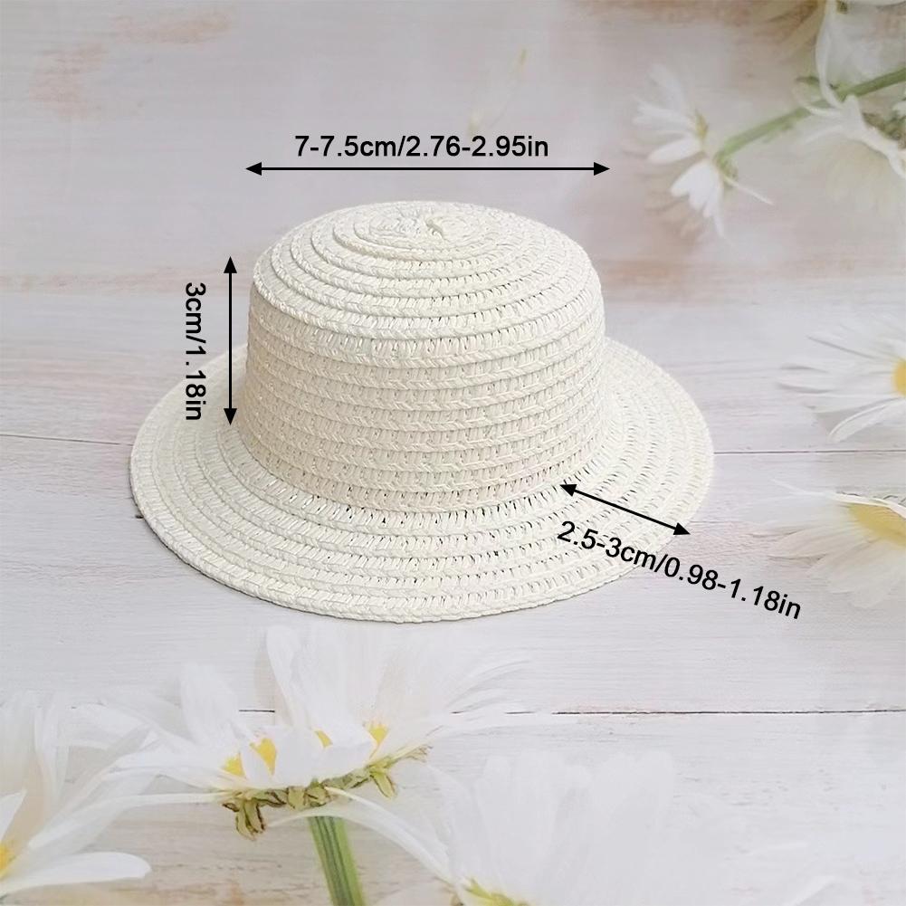 

Милая соломенная шляпа BJD соломенная шляпа шляпа для питомца хлопковая детская шляпа мини-шляпа кукольная шляпа игрушечная шляпа маленькая шляпа Flat Edge White 7 #