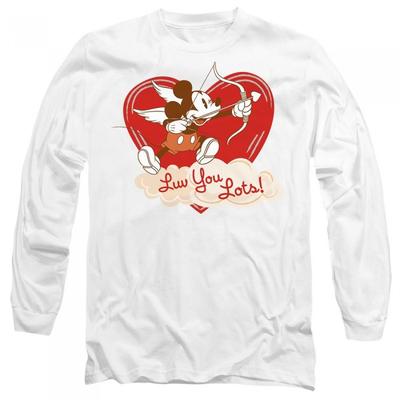 Mickey mouse Unisex Adult Luv You Lots! Vintage Valentine`s Day T-Shirt