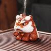 Handmade Zisha Lucky Lion Tea Pet Ornament