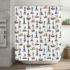 Cozy Bath Time: Stylish Lighthouse Pattern Shower Curtain For Your Bathroom Decorations Modern Design Waterproof Fabric Home Dec