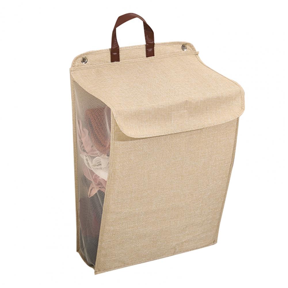 Laundry Basket Organizer Basket Capacity Collapsible Clothes Basket Laundry Hamper with Lid Foldable Design Bathroom for Dirty бежевый