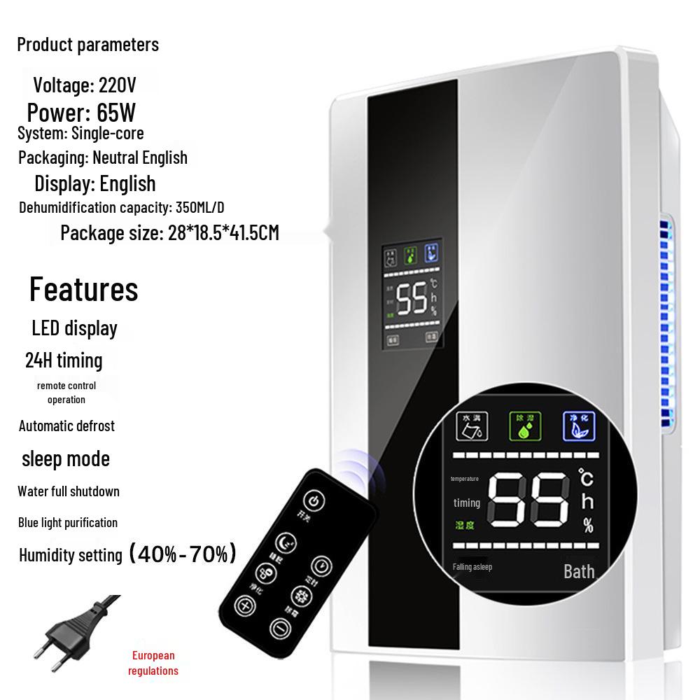 Dezumidificator Silențios de Mare Putere și Eficiență Energetică pentru Casă și Subsol