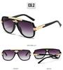 Trendy European-American Retro Square Frame Men's Metal Sunglasses