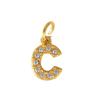 26 English Letter Rhinestone Pendants: European & American Style, 304 Stainless Steel, DIY Earring Accessories
