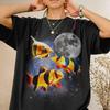 Vintage 90s Clown Loach Celestial Moon Shirt Soft Cotton Graphic Tee