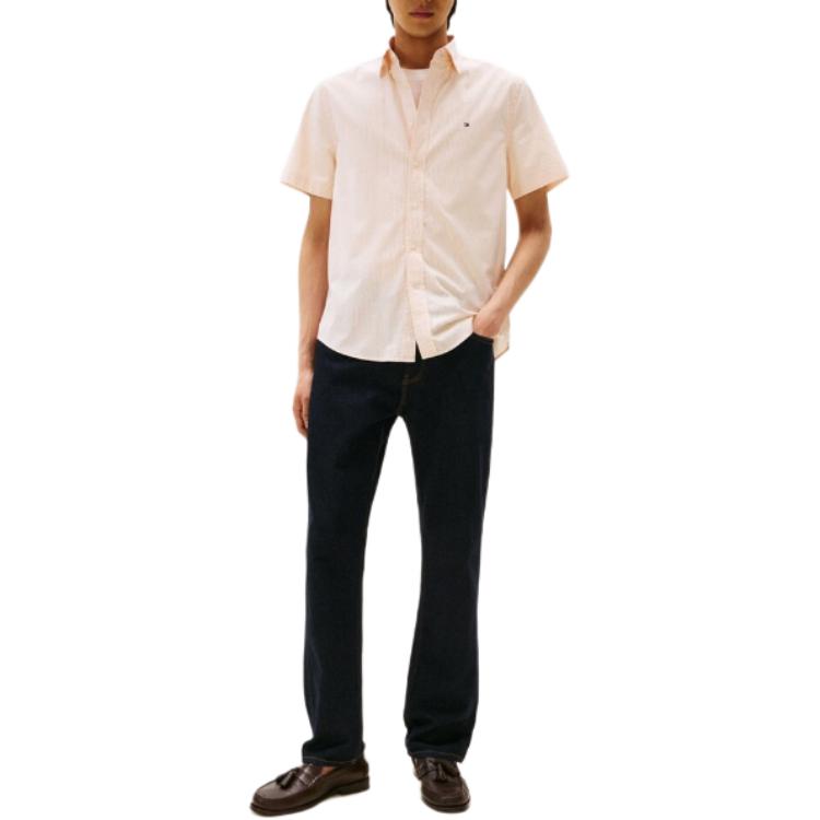 Tommy Hilfiger Polo Logo Button-Down Short Sleeve Shirt Men Shirts MW413160000DM