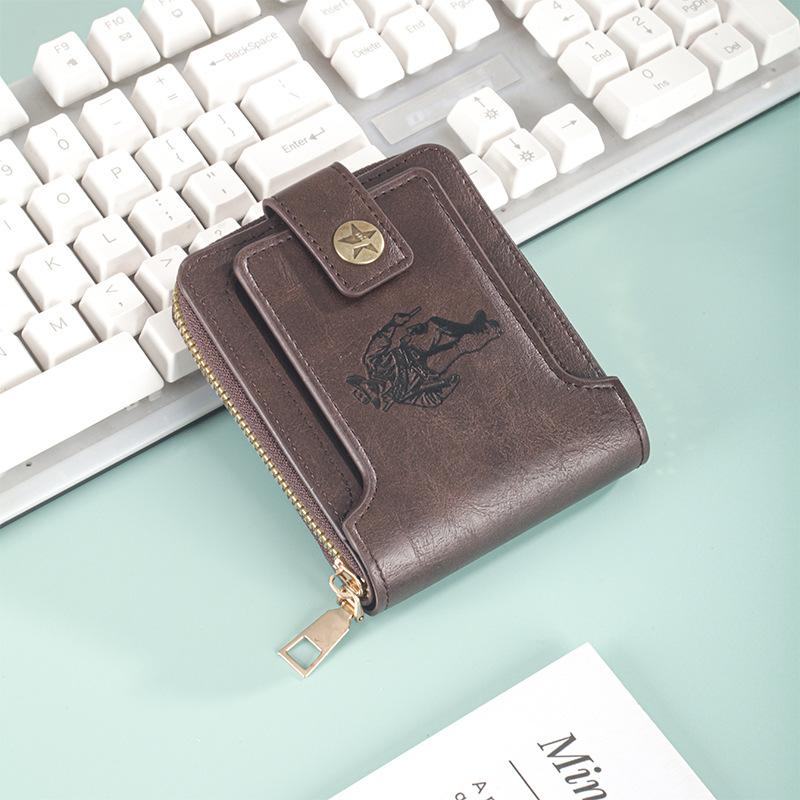 Men's Wallet, Retro Fashion Zipper Bag, Ultra-light and Large-capacity Multi-card Slot, Women's Bag, Thickened Card Holder