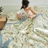 100% Cotton Animal Botanical Print Summer Comforter Comfortable Soft Breathable and Lightweight Quilted and Machine Washable
