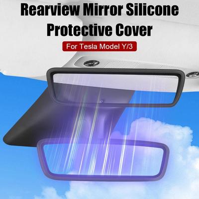 Rearview Mirror Protector Cover Silicone Edge Frame Protect Case Screen Accessories 2023 2022 2021 2020