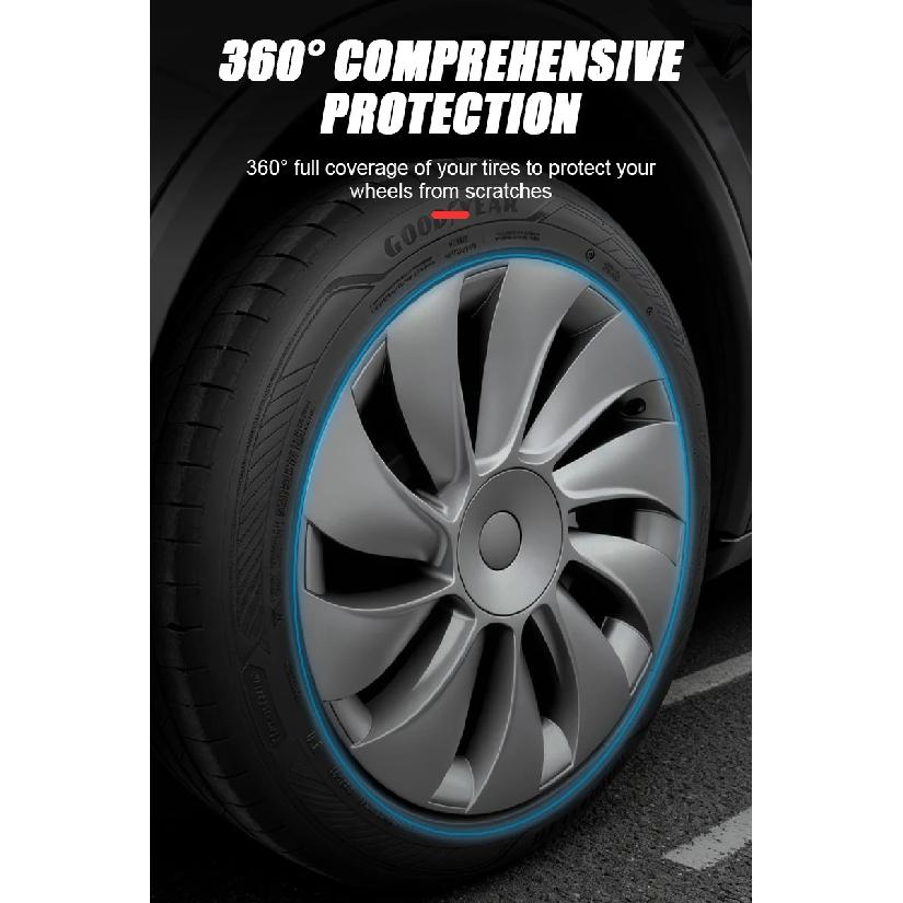4PCS HubCap 19 Inch New for Tesla Model Y Juniper 2025 Performance Replacement Wheel Cap Automobile Full Rim Cover Accessories