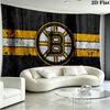 Boston Bruins Logo Wall Tapestry Aesthetic Wall Hanging Printed Fabric Blanket Decorative Tapestries for Bedroom Living Room Home Decor