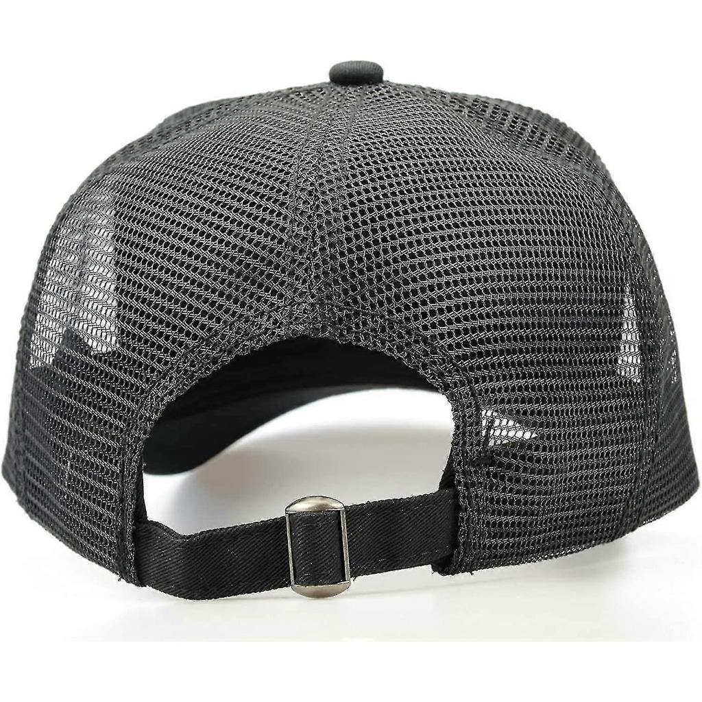 Oversize Xxl Mesh Trucker Hat Big Head Hats For Men High Crown Baseball Cap Breathable Dad Hat Adjustable 23.6"-25.6"