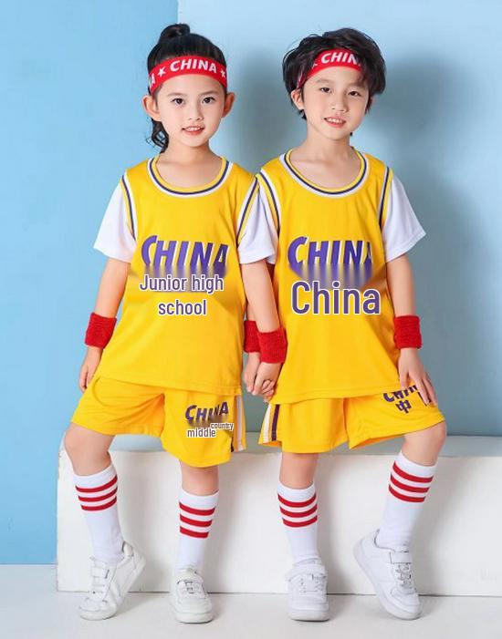 Kids' Basketball Uniform Set - Red Performance Costume for Kindergarten & Elementary School Graduations