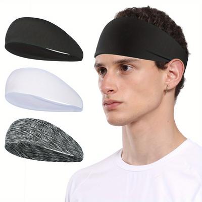 Sports Sweatbands Elastic Headbands Breathable Hair Band Yoga Gym Fitness Running Tennis Moisture Wicking Hair Accessories Men