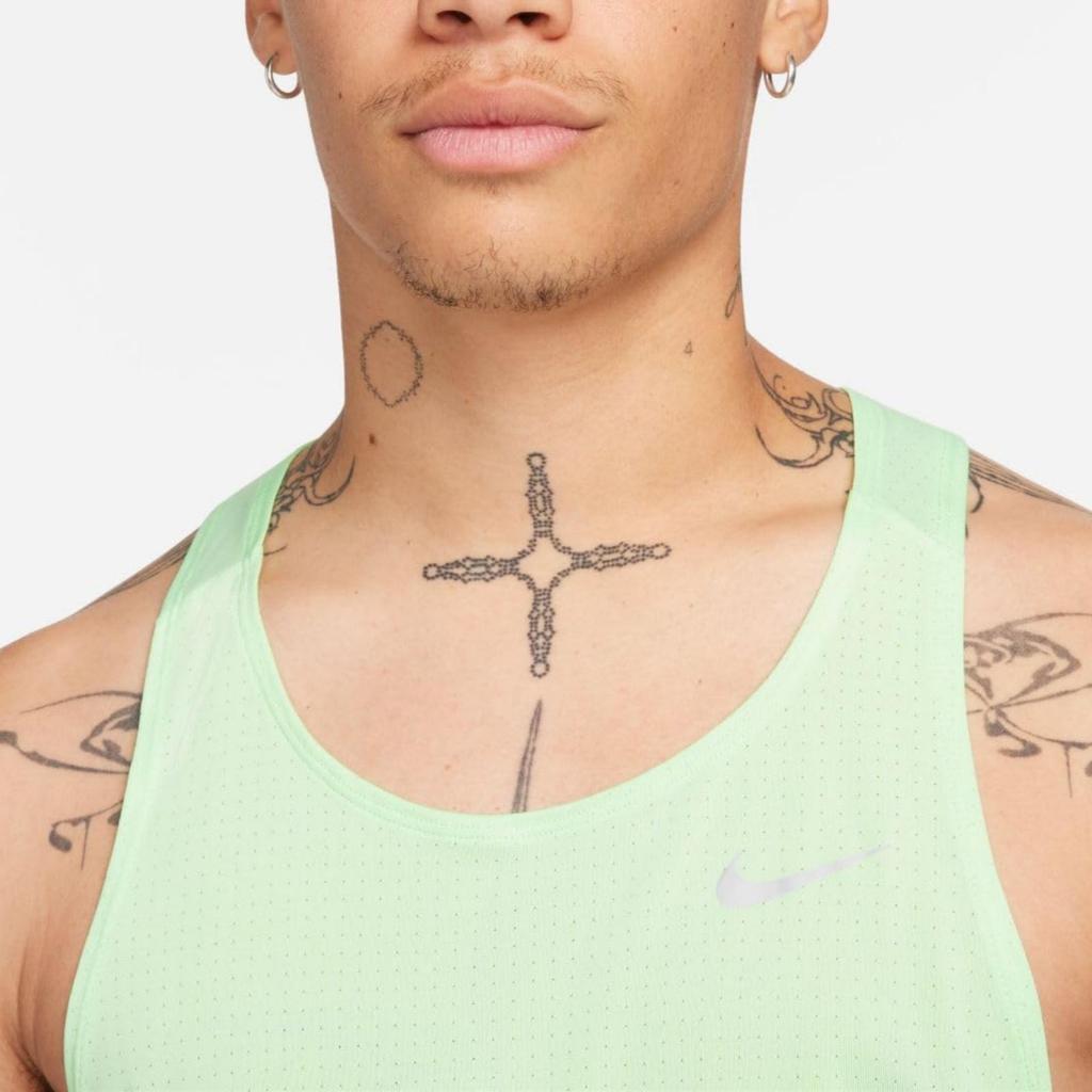 Nike Comfortable Breathable Loose Running Vest Men tops Fog-Green FN4229-376