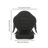 Padded Kayak Seat Cushion Metal Hooks High Back Textured for Outdoor