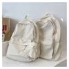 Solid Backpack Color School Bag Junior High College Students Unisex Gift Design