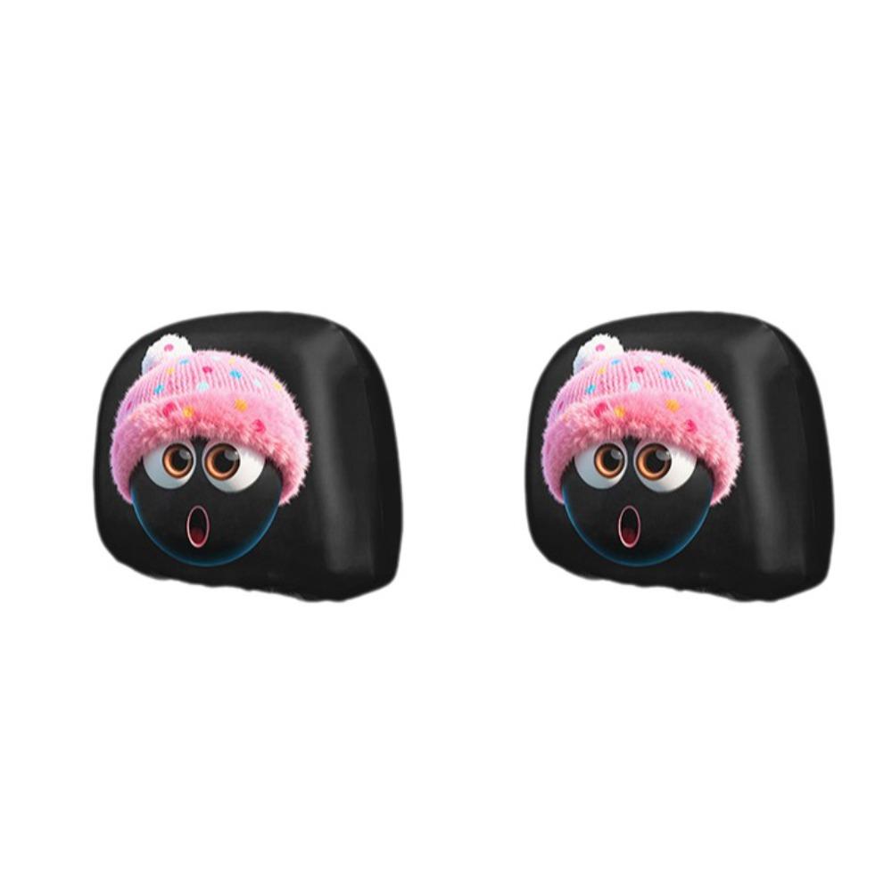 2PCS Cartoon Headrest Protector Elastic Car Pillow Protector Soft Neck Pillow Cover  SUV