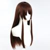 Reimu Hakurei Cosplay Wig, Brown Hair, Three Straight Ponytails, Heat Resistant, Costume Accessory for Disguise, Party, Halloween, Fancy Dress (Reimu