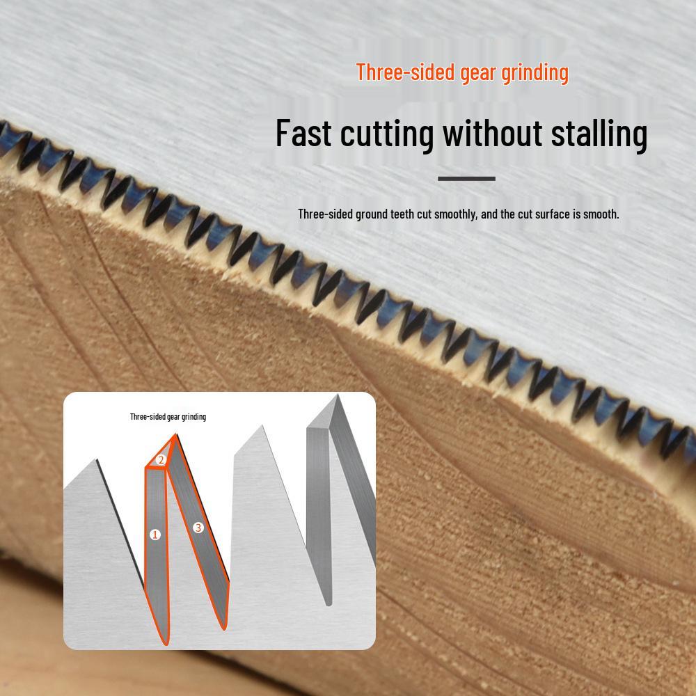 Double-Sided Rattan Handle Precision Tenon Saw for Japanese Woodworking and Garden Logging