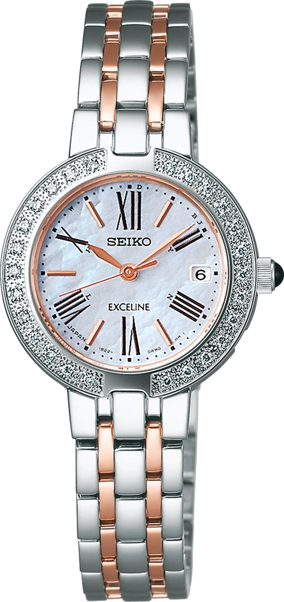 

[Seiko Watch] Наручний годинник Excelline Curved Sapphire Glass Super Clear Coating Solar Radio Modification SWCW008 Silver