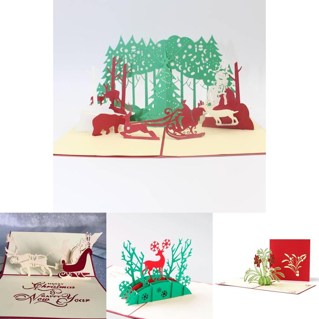 Elegant Laser Cut Paper Card Handmade 3d Gift Card For Celebrations And Holiday Gifts