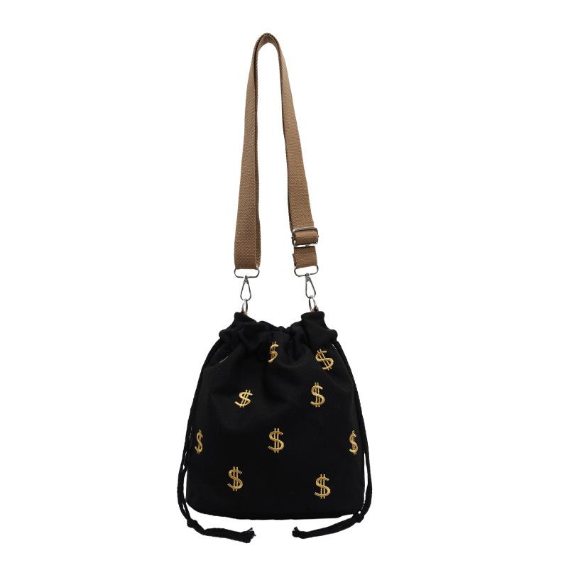 

Сумка через плечо женская сумка через плечо вышитая сумка-тоут сумка-ведро маленькая сумка чёрный