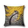 Three-dimensional Oil Painting Trees Flowers Cotton Linen Cushion Pillow Case Car Waist Cushion Cover