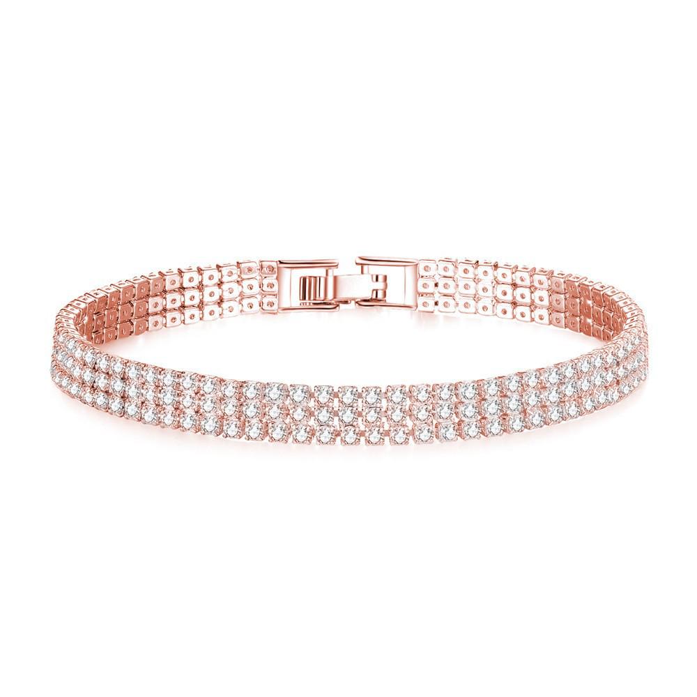 Pulseira Feminina de Zircônia Cristal de Alta Qualidade - Acessório de Moda Elegante