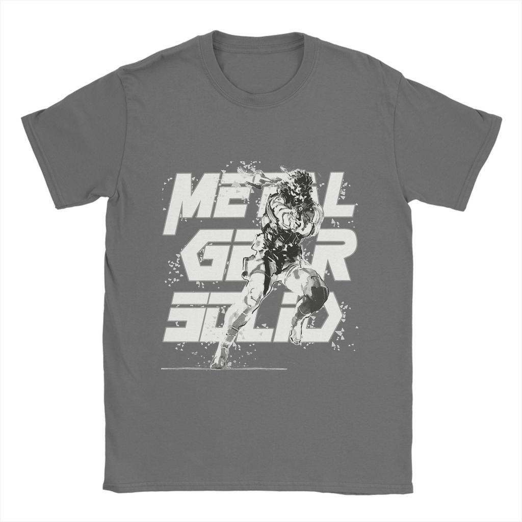 Men T-Shirt Metal Gear Solid Vintage Pure Cotton Tees Short Sleeve  T Shirt Round Neck Clothing Adult