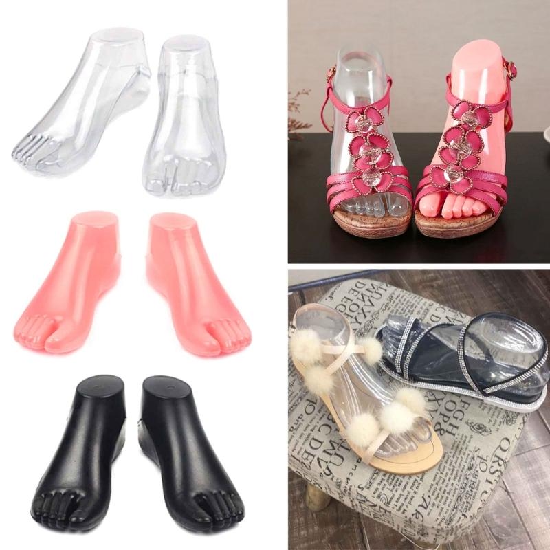 Supporto per Piede Modello Femminile in Plastica Scarpe Calzini Sandalo Supporto Modellatore Strumento Manichino Femminile Espositore per Piede Gioielli