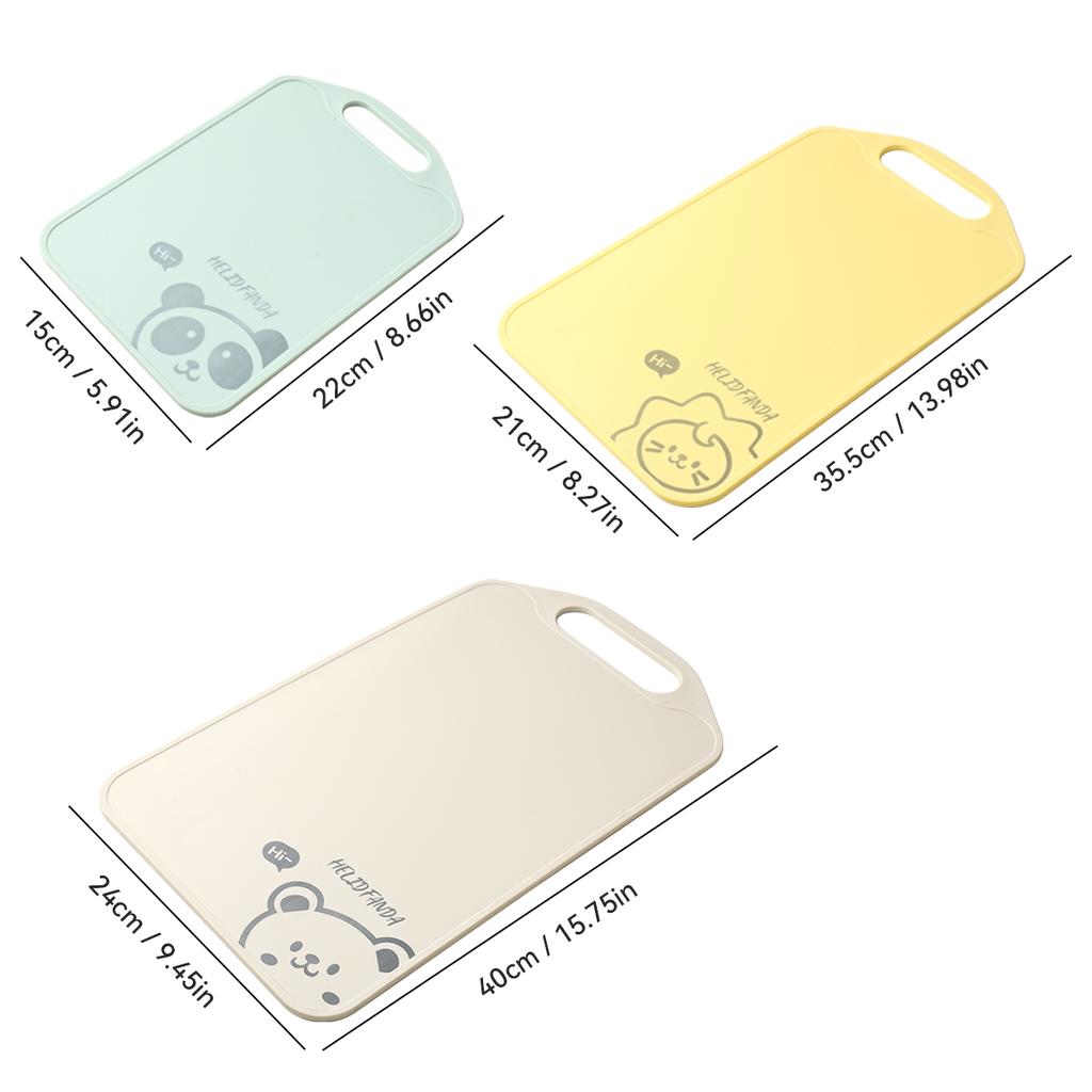 Non-slip PP Food Cutting Board Cute Pattern Double-Sided Fruit Vegetable Meat Chopping Board Kitchen Tools Easy To Clean