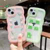 Cartoon Suitable for Iphone13promax Mobile Phone Case Apple 15 Transparent Cute Big Wave Protective Case