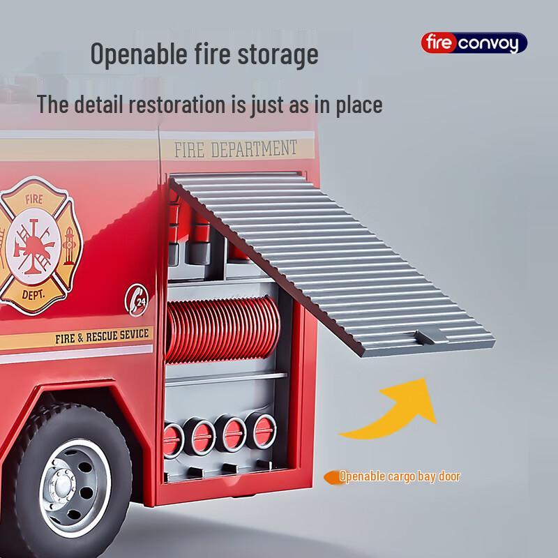 Large Alloy Ladder Fire Truck Toy