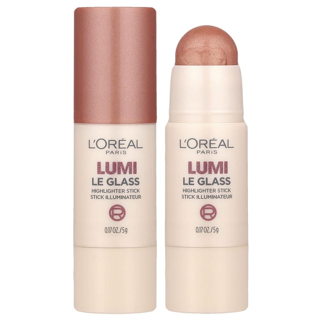 L'Oréal, Lumi, Le Glass Highlighter Stick, 620 Grassi Pink Ballet, 5G (0.17Oz)