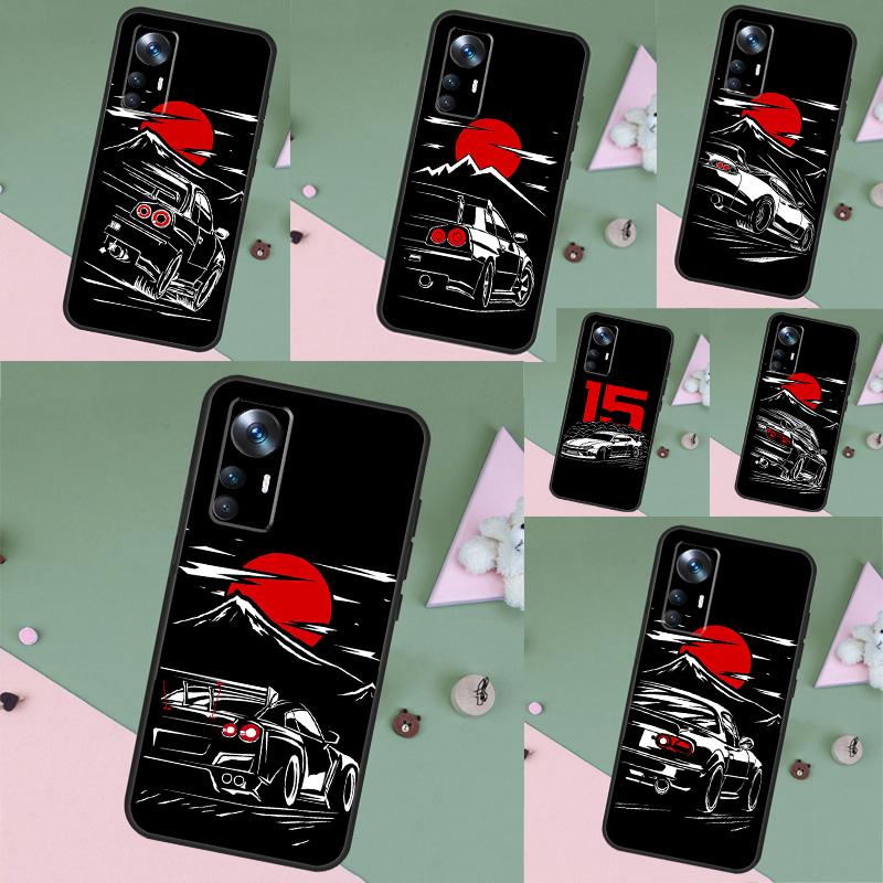 Japan JDM Sports Cars Male Men Funda For Xiaomi 17 Pro Max 15 14 Ultra 13T 14T 15T POCO X7 Pro X5 X6 F6 F5 F7 F8 Ultra Case