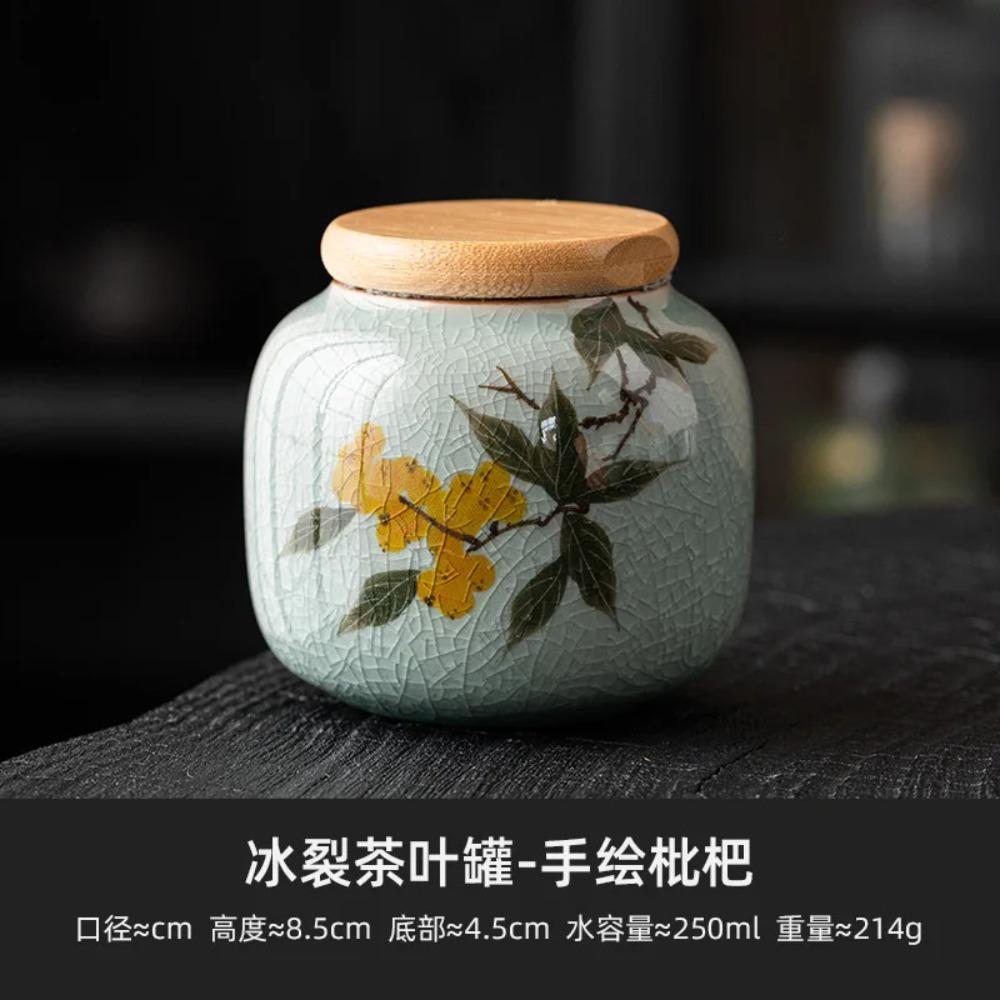 Barattolo Europeo in Ceramica con Coperchio Fiori Dipinti a Mano per Decorazione Tavolo Contenitore Ermetico per Tè Dispenser per Cereali da Cucina
