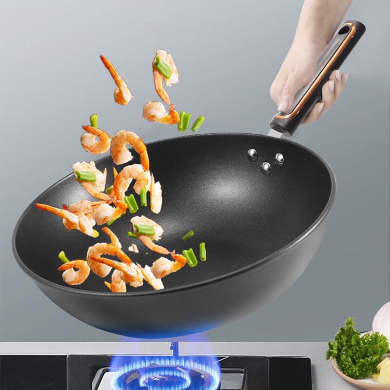Kangbachen 32cm Five Blessings Non-stick Wok with Lid