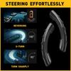 Pair Carbon Fiber Car Steering Wheel Booster Cover No-Slip Accessories 37-39cm