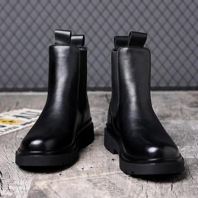 Herren Chelsea Boots, Herbst/Winter Britischer Stil, Plus Samt Mittelhohe Martin Stiefel